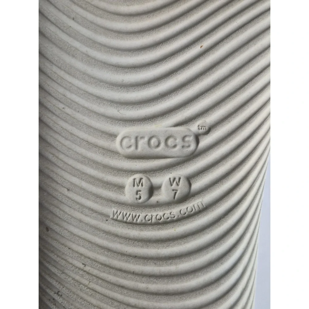 Gray Mellow Recovery Slide Croc Slides Men's 5 Womens 7 Smooth Top Comfort